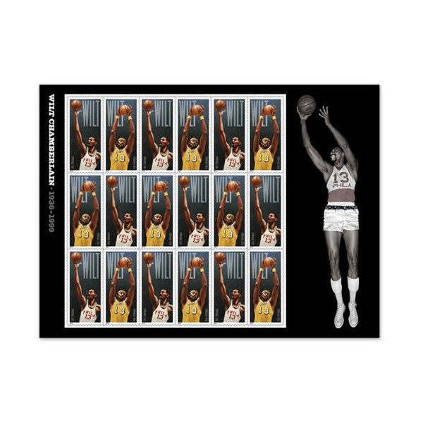 Wilt Chamberlain 1936-1999 (Sheet of 18) First-Class Mail Forever Postage Stamps 2015 Scott 4950-4951