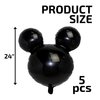 10 PCS Black Mouse Head Foil Balloons For Kids 24" Mouse Mylar Balloons for 1st Birthday Mouse Head for Kids Birthday Party Decoration Mouse Birthday Party Supplies