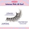 i-ENVY False Lashes Flick'd D-Curl Strip Lashes Volume Bouncy Natural Clear Band Cat Eye Dramatic Trendy Extensions Reusable Eye Lashes (01)