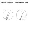 Metaleks Volume Eyelash Extension Tweezers Soft In Use Light In Weight Matt Finish Stainless Steel Pointed Angular Tip for 2D - 5D - Sterilizable