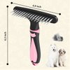 Pet Hair Remover, Portable Dog Cat Hair Remover Lint for Hairball, Fuzz, Carpet Restoration, Carpet Rake, Carpet Groomer Rake, Shag Rug Rake, Hair Cleaner Suitable for Rug and Carpet (Pink)