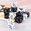 48 Pieces MTG Dice Counters Token Magic The Gathering Dice Set Creature Stats Buff Cube D6 Dice for MTG Card Card Games Accessory(Black, White)