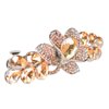 Sankuwen Flower Luxury Jewelry Design Hairpin Rhinestone Hair Barrette Clip(Style C,Champagne)
