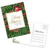 50- Red Cardinal Bird Holiday Postcard Set 5x7" Cute Blank Winter Christmas Greeting Cards, Bulk Pack of Premium Seasons Greetings, Happy New Years Cards for Business Office or Church Thank You Notes