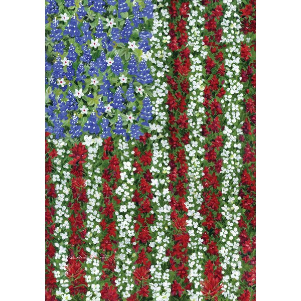 Toland Home Garden 109592 Field Of Glory Patriotic Flag 28x40 Inch Double Sided Patriotic Garden Flag for Outdoor House Flower Flag Yard Decoration