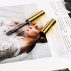 2Pcs 10ml Empty Mascara Tube with Eyelash Wand,Golden Eyelash Cream Container Bottle with Funnels Transfer Pipettes for Applying Castor Oil and DIY Cosmetics