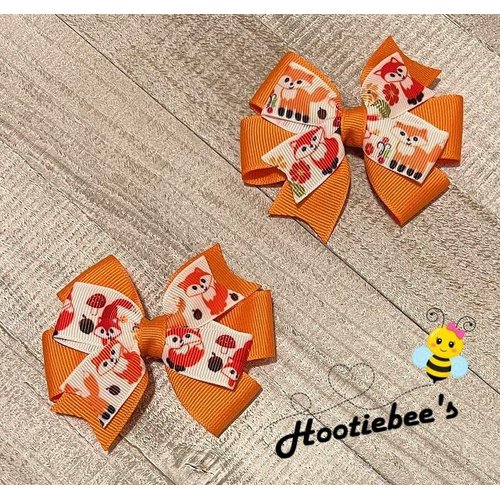 Fox Toddler Hair Bow Set