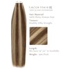 Lacer Brown Tape in Hair Extensions Human Hair Chocolate Brown to Light Golden Brown Silky Straight Double Sided Seamless Skin Weft Glue In Hair Extensions Human Hair 22 Inch 50g 20pcs