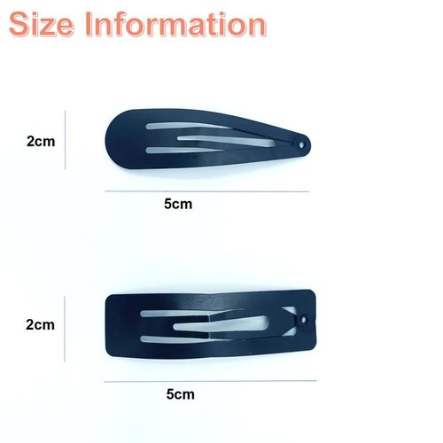 Doromy 60 Packs Snap Hair Clips 2 Inch Nonslip Metal Hair Clips Barretes Gold Black Silver Color for Women Girls Hair Accessories