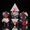 HNCCESG Metal DND Dice Set Dragon D&D Dice for D&D Dungeons and Dragons Gift TTRPG Metal Dice with Dragon Dice Box(Black Red Dragon)