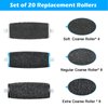 [5/10/20Pcs] Pedi Replacement Rollers ​Compatible with Amope Pedi Perfect Refills Electronic Foot File,with 8 Extra Coarse&8 Regular&4 Soft, for Foot Scrubber Callus Remover, Ped Egg Powerball