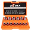XEWEA 14PCS Bolt Extractor Set, 3/8" Drive Impact Stripped Bolt Remover Extractor Socket Set for Removing Damaged Broken Rounded Off Bolt & Nut Remover Set with Storage Case