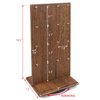 Ikee Design Wooden Rotating Two-Sided Jewelry Display Stand, Rotating Organizer with 32 Hooks for Store, Earring Display with Hooks, KeyChain Display, Brown color, 9 W x 7.5 D x 16.5 H in