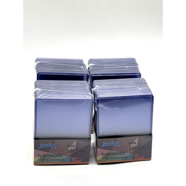 100pcs Lenayuyu 3" x 4" Clear Thick Top Loaders Toploaders 55PT Per Pack Hard Card Holders Standard Size 100ct Thick Action Packed Baseball, Football, Basketball, Hockey, Gaming