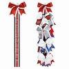 Cheer Bow Holder Glitter Hair Bow for Girls Rhinestones Bling Backpack Bows School Senior Red Cheer Stuff Bow Accessories for Teen Softball football Cheerleader Sports