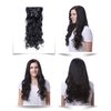 OneDor® 20" Curly Full Head Clip in Synthetic Hair Extensions 7pcs 140g (Medium Auburn-30#)