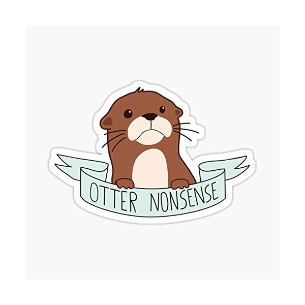 STICKY DUDE | Otter Nonsense Sticker Decal Vinyl Waterproof 5" | Yeti Cup Cooler Box Decal Car Laptop Wall Window Bumper