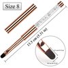 YCYAN 1Pcs Oval UV Gel Nail Brush Rhinestone Handle Professional Nail Art Tools Size 8 Rose Gold