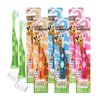 55Dental Kids Toothbrush Set of Soft Giraffe Toothbrush for Kids 3-9. Easy-Grip, Bristle Cover, Self-Standing & Splited Bottom for Cup Rim. by Lix, 4 Colors