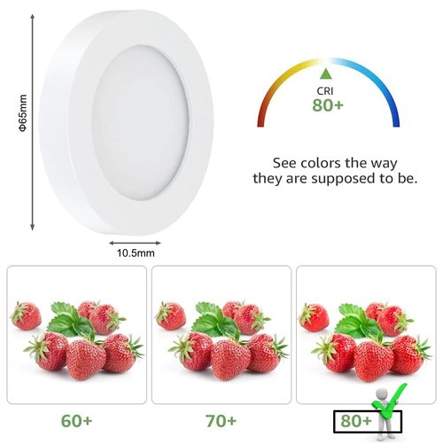 VST 12V Super Bright and Ultra-Thin Under Cabinet Lighting, Recessed or Surface Mount Dimmable Led Puck Light, Natural White,Driver not Included (10pack, White-4000K)