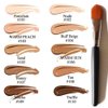 Glamza Phoera Foundation Set with Makeup Brush - Matte Cream Foundation Kit with 106 (Warm Sun) Shade & Applicator - Full Coverage Concealer - 24hr Oil Control - 30ml