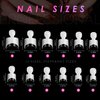 AORAEM White French Nail Tips 120 PCS Short French Style Acrylic Nail Tip 12 Sizes False Nail Clear and White Press on Nails for Women