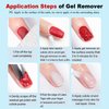 LOUINSTIC Gel Nail Polish Remover - Gel Polish Remover Kit with Cuticle Oil & Latex Tape & Colored Peel Off Manicure Tools, Gel Remover for Nails 2-5 Minutes, No Soaking,Wrapping