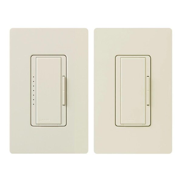 Lutron Maestro LED+ Dimmer Switch Kit for Dimmable LED, Halogen and Incandescent Bulbs, 150W/3-Way or Multi-Location, MACL-153M-RHW-LA, Light Almond