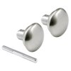 Defender Security E 2498 Solid Brass Vintage Door Knob Spindle Set, 2-1/4 In. Outside Diameter, Satin Nickel (Single Pack)