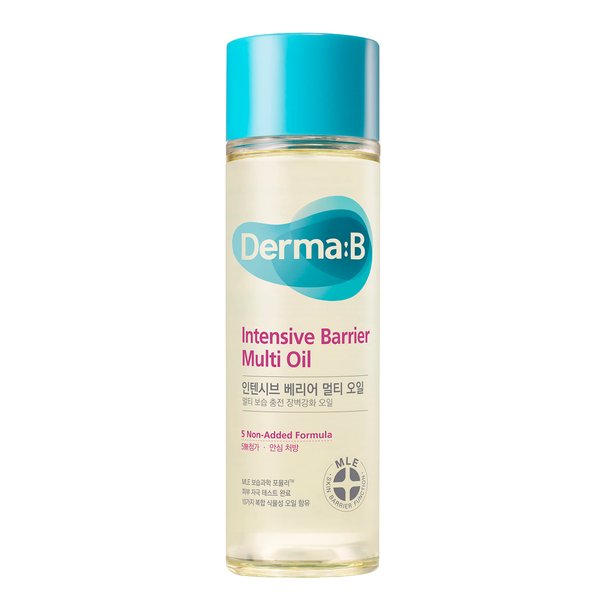 DERMA B Intensive Barrier Multi Oil 135ml, 4.56 Fl Oz, Moisturizing Non-Sticky Multi-Use Oil for Body, Hair & Nails, 10 Botanical Oils for Hydrated Radiant Skin, Moisturizer for Sensitive Skincare