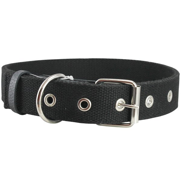 Cotton Web Dog Collar 1" Wide. Fits 15"-19" Neck. Amstaff, Retriever