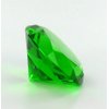 1 X Green Emerald Diamond Ring Shaped Glass Paperweight Home Office Decoration by JK