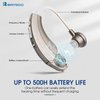Britzgo BHA-220D Silver Hearing Amplifier, Modern and Fashion Designed Adjustable Tube to Fit Both Ears, Silver/Gray