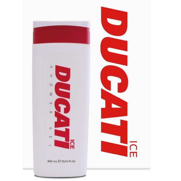 Ducati Ice by Ducati - Shower Gel for Men - Woody Aromatic Scent - Opens with Tangerine, Lemon and Bergamot - Blended with Lavender and Sage - Perfect for Young-Spirited Gentleman - 10.14 oz