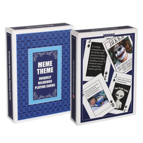Meme Theme Playing Cards - 54 Uniquely Funny Cards, Clever and Fun Gift, Great for Parties & Game Nights. Amazing Quality, Endless Entertainment, LOL Funny.