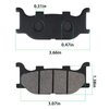 LOCOPOW Front & Rear Brake Pads for Yamaha Vstar V Star 1100 Classic Custom XVS1100 1999 2000 2001 2002 2003 2004 2005 2006 2007 2008 2009