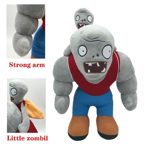 Ycixri Plants V.S. Zombies Gargantuar Zombies Plush Toys, 12” Muscle Zombie Stuffed Doll for Boy Girl Christmas Halloween Birthday Gift