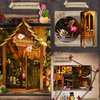 MUSEGDN DIY Miniature House Kit with LED Lights, Wizard Dollhouse, 3D Wooden Doll House Building Kit for Adults and Teens,Wooden Crafts Mini Model Magic Kits and Home Decor (Magic Spirit)