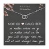 EFYTAL Mother Daughter Necklace, Mother Daughter Gift, Daughter Gifts from Mom, Mom Birthday Gifts from Daughter, Mom and Daughter Necklace, Mom Necklace for Women, Mother Daughter Jewelry