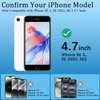 KAREEN [2-Pack Privacy Screen Protector For iPhone SE 3, SE 2022, iPhone SE 2, SE 2020 Tempered Glass, Bubble Free, 9H Hardness, Easy to Install, Case Friendly