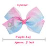 Dalin 6Pcs Siwa Hair Bows for Girls,5 Inches Hair Bows for Girl Grosgrain Ribbon Hair Barrettes Accessories for Toddler