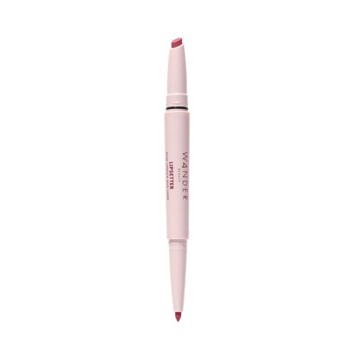 Wander Beauty Lipsetter Dual Cream Lipstick + Lip Liner - On the Mauve - Ultra-Smooth, Hydrating Lipstick and Mauve Lip Liner with a Soft Matte Finish - Made with Squalane & Peptides (1 Count)