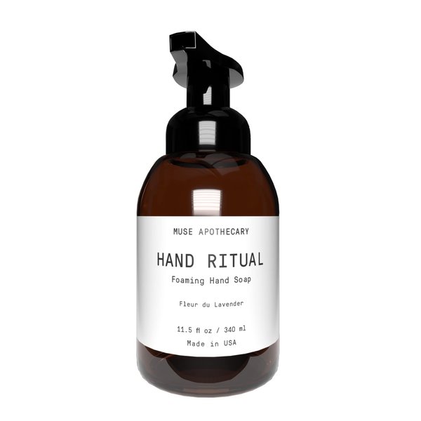 Muse Apothecary Hand Ritual - Aromatic and Nourishing Foaming Hand Soap, Infused with Natural Aromatherapy Essential Oils - USDA Certified Biobased - 11.5 oz, Fleur du Lavender