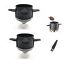 MZY LLC 2 Pcs Reusable Pour Over Coffee Filter, Stainless Pour Over Coffee Dripper Easy to Clean for Home,Office, Travel, Camping