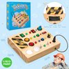 HONGDDY LED Busy Board, Wooden Sensory Toys for Toddler, Montessori Music Toy for Airplane, Travel Activity Educational Learning Toy, Busy Light Switch Autism Toys, Birthday Boys Girls Gifts