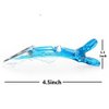 10pcs/set Multicolor Croc Clips Transparent Plastic Hairdresser Clips Hair Styling Sectioning Barrettes Non Slip Alligator Clips Salon DIY Accessories Hairpins for Women and Girls(10pcs-Blue)