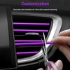 OBVIS 20 Pcs Purple Car Vent Outlet Trim Strip Chrome PVC Car Air Conditioner Vent Outlet Decoration Decorating Strip Interior Accessories DIY
