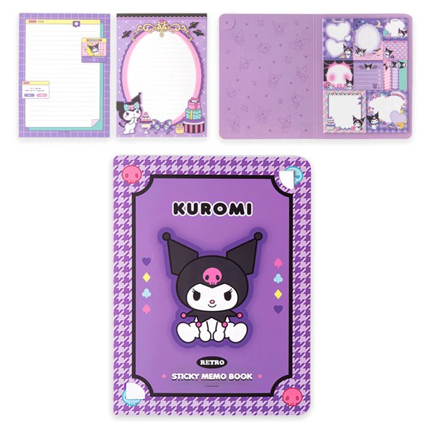 KAWAIIANS Cute 6.30 x 8.27'' Memo Sticky Note Booklet, Kawaii Stationary Supplies for Teens Girls Students Back to School