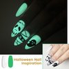 YTD Likomey Glow in the Dark Gel Polish,15ml White Green Luminous Glow Effect UV Nails Gel,Fluorescent Bright Neon Shiny Salon Home DIY UV Manicure Nail Art Varnish,YG379
