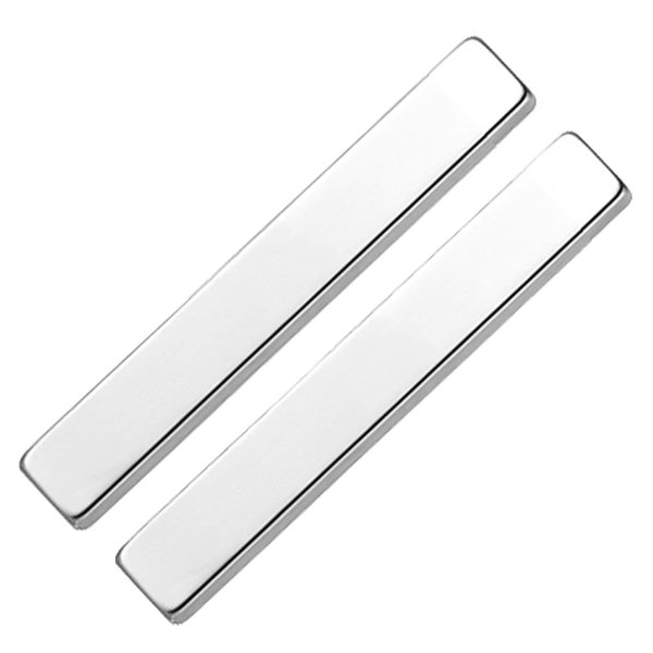 lasenersm 2 Pieces Nail Magnet Stick Double-head Nail Magnetic Stick Nail Art Magnet Stick Rectangle Cat Eye Nail Magnet Cat Eye Magnet Stick 3D Magnetic Cat Eye Gel Nail Polish(Silver, L)